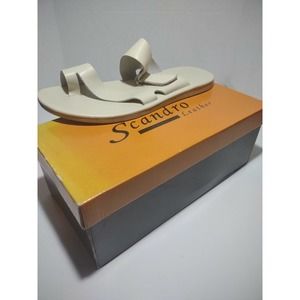 ALDO Scandro Men's 52657-Ice Leather Slip on Sandals 10.5 New in Box